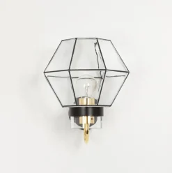 Hot Pamono Iron and Glass Wall Light Sconces from Limburg, Germany, 1960s, Set of 2
