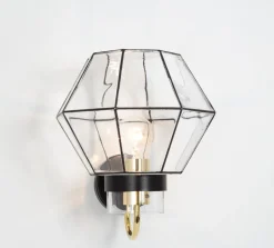 Hot Pamono Iron and Glass Wall Light Sconces from Limburg, Germany, 1960s, Set of 2