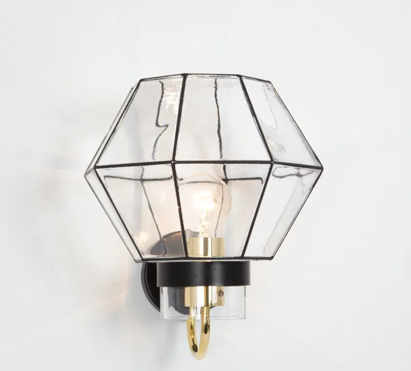 Hot Pamono Iron and Glass Wall Light Sconces from Limburg, Germany, 1960s, Set of 2
