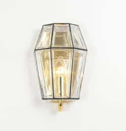 Pamono Iron and Glass Wall Light Sconces from Limburg, Germany, 1960s, Set of 2><noscript><img width=