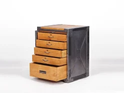 Sale Pamono Iron and Wood Workbench with Drawers, 1950s