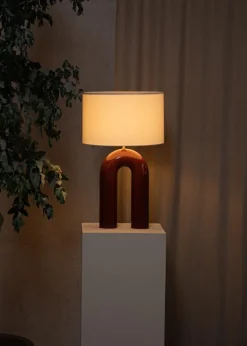 Sale Pamono Iron Ceramic Arko Table Lamp by Simone & Marcel