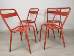 Outlet Pamono Iron Garden Chairs from Tolix, 1950s, Set of 4