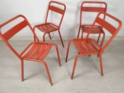 Outlet Pamono Iron Garden Chairs from Tolix, 1950s, Set of 4