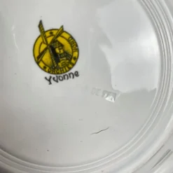 Pamono Ironstone Yvonne Plates from Orchies, Early 20th Century, Set of 6><noscript><img width=