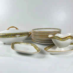 Pamono Ironstone Yvonne Plates from Orchies, Early 20th Century, Set of 6><noscript><img width=