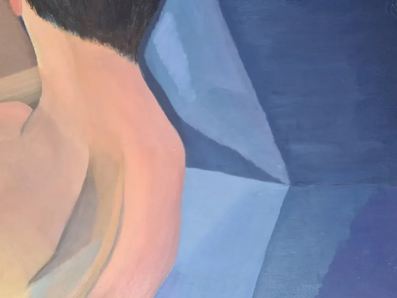 Best Pamono Isabelle Pardoe, Large Colorful Cubist Nude, 2000s, Oil on Canvas