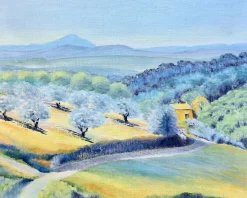 Pamono Isabelle Pardoe, The Olive Trees Landscape, 2000s, Oil on Canvas> Painting