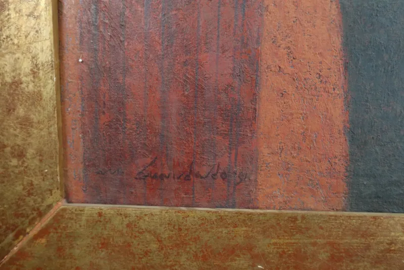 Pamono Ismael Guardado, Composition, 1993, Oil on Canvas> Abstraction