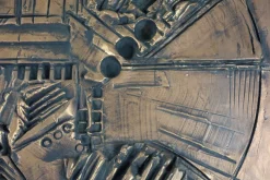 Hot Pamono Italian Abstract Sculpture Art Copper Panel