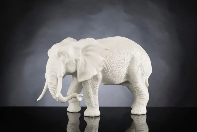 New Pamono Italian African Ceramic Father Elephant Sculpture by VG Design and Laboratory Department