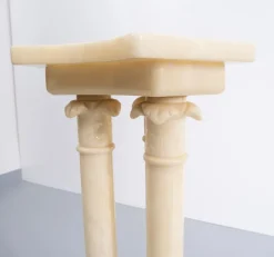 Pamono Italian Alabaster Pedestal, 1960s><noscript><img width=