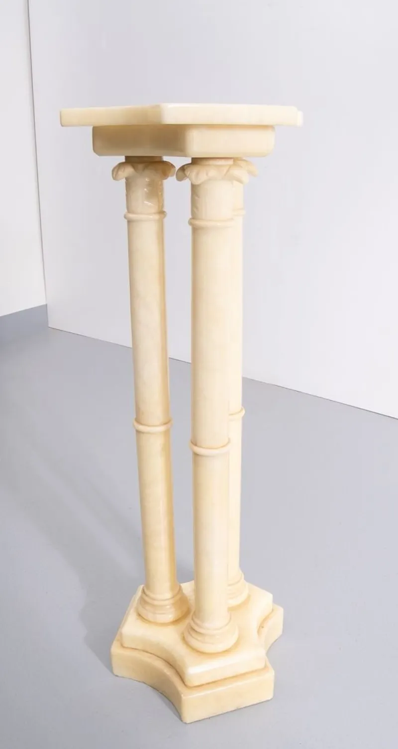 Pamono Italian Alabaster Pedestal, 1960s> Pedestals And Columns