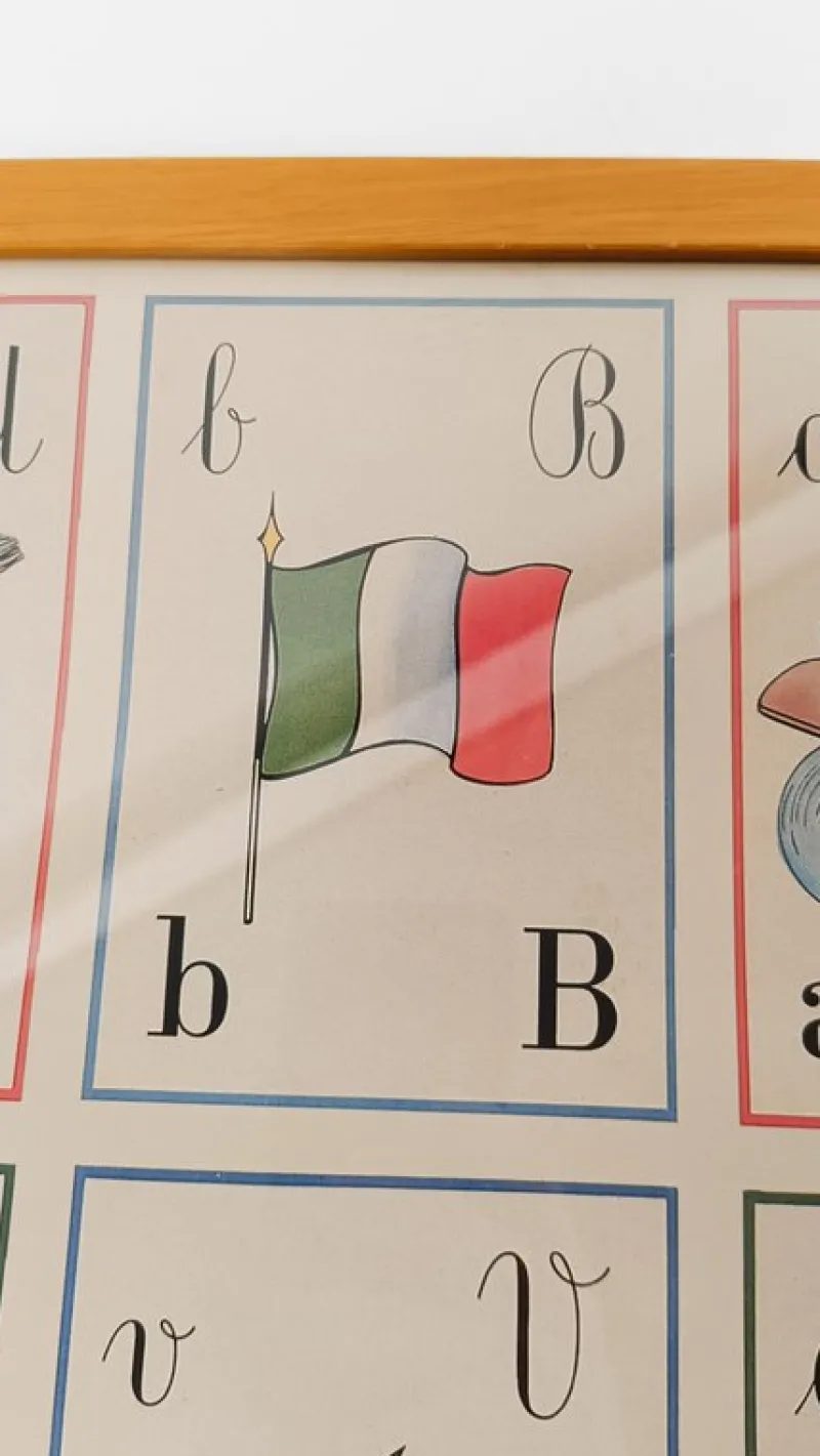 Pamono Italian Alphabet Poster in Parma by Forme, 1990s> Posters