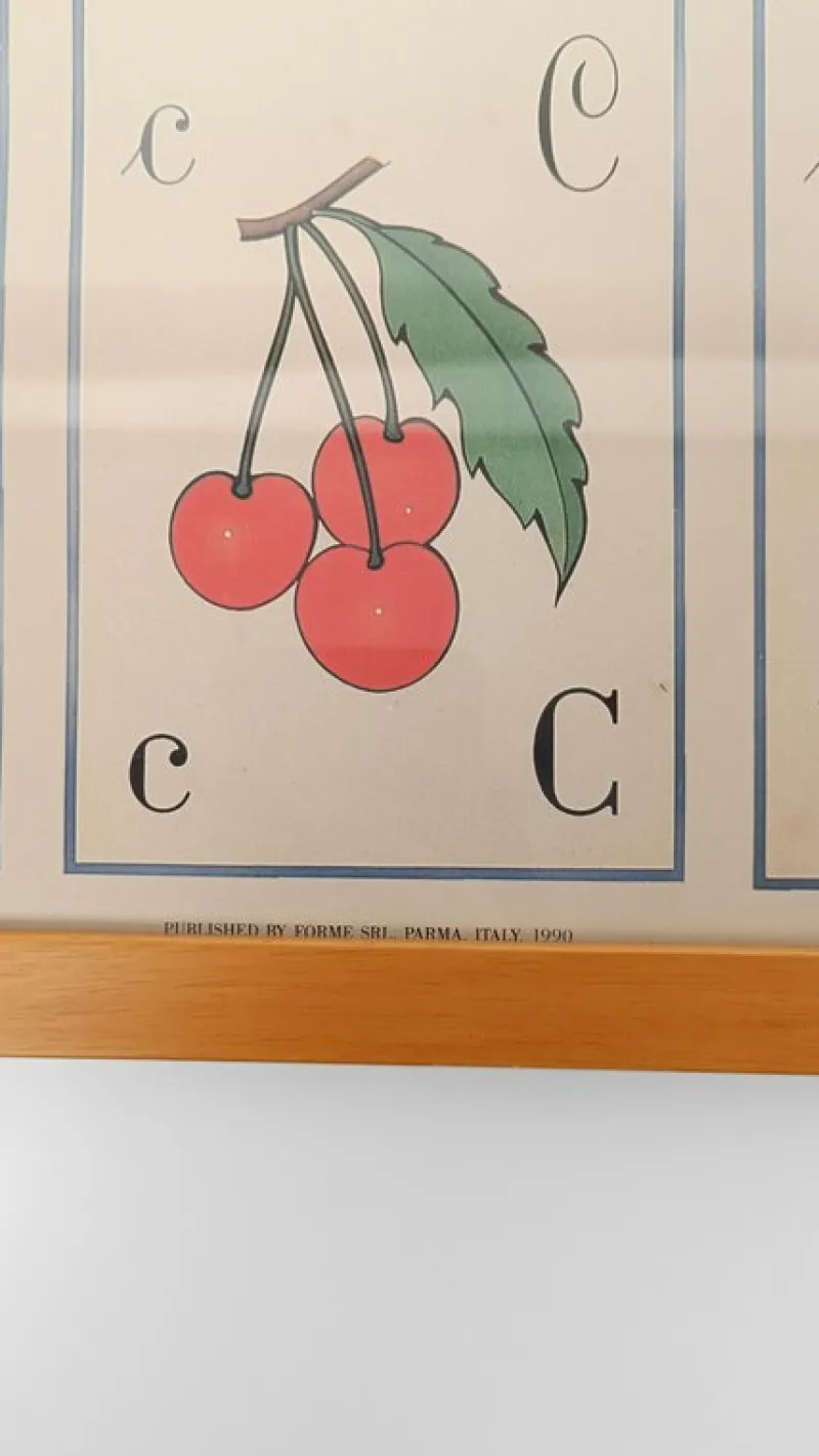 Pamono Italian Alphabet Poster in Parma by Forme, 1990s> Posters