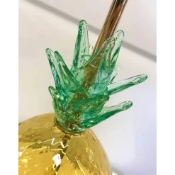 Pamono Italian Ananas Murano Glass Table Lamps by Simoeng, Set of 2><noscript><img width=