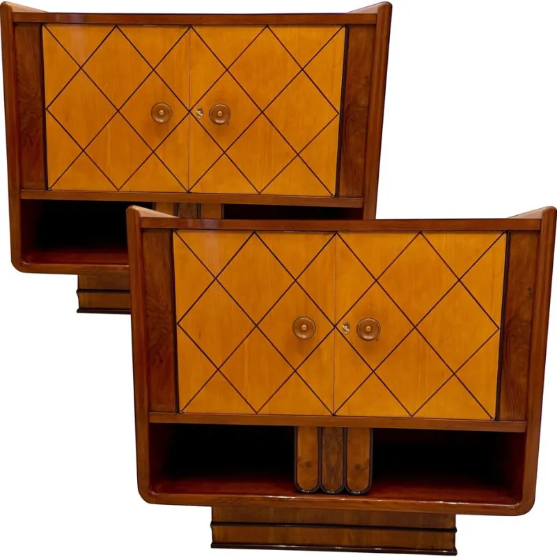 Sale Pamono Italian Art Deco Cabinets attributed to Osvaldo Borsani, 1940s, Set of 2