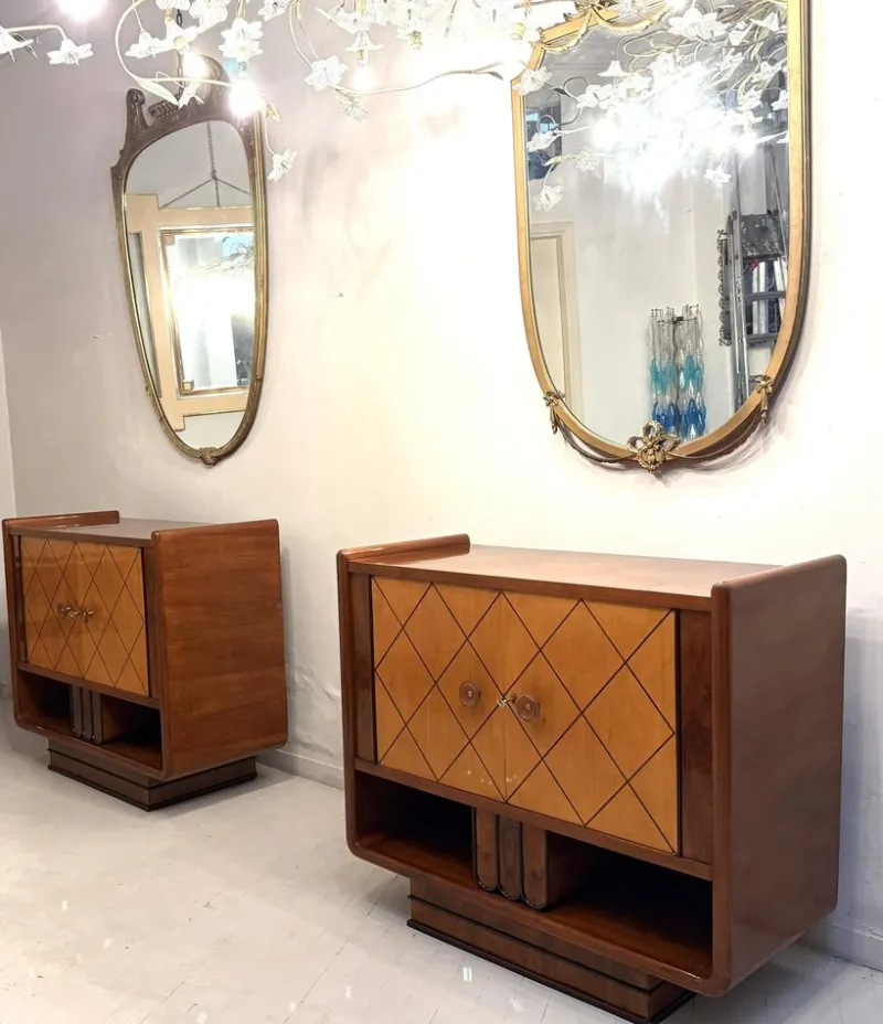 Sale Pamono Italian Art Deco Cabinets attributed to Osvaldo Borsani, 1940s, Set of 2