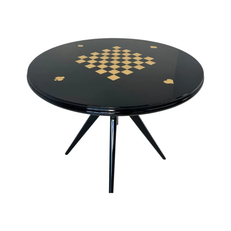 Pamono Italian Art Deco Cards and Chess Play Table, 1950s