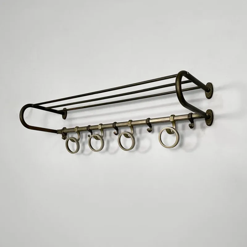 Online Pamono Italian Art Deco Metal Wall Coat Rack, 1930s