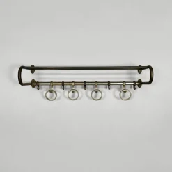 Online Pamono Italian Art Deco Metal Wall Coat Rack, 1930s