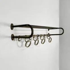 Online Pamono Italian Art Deco Metal Wall Coat Rack, 1930s