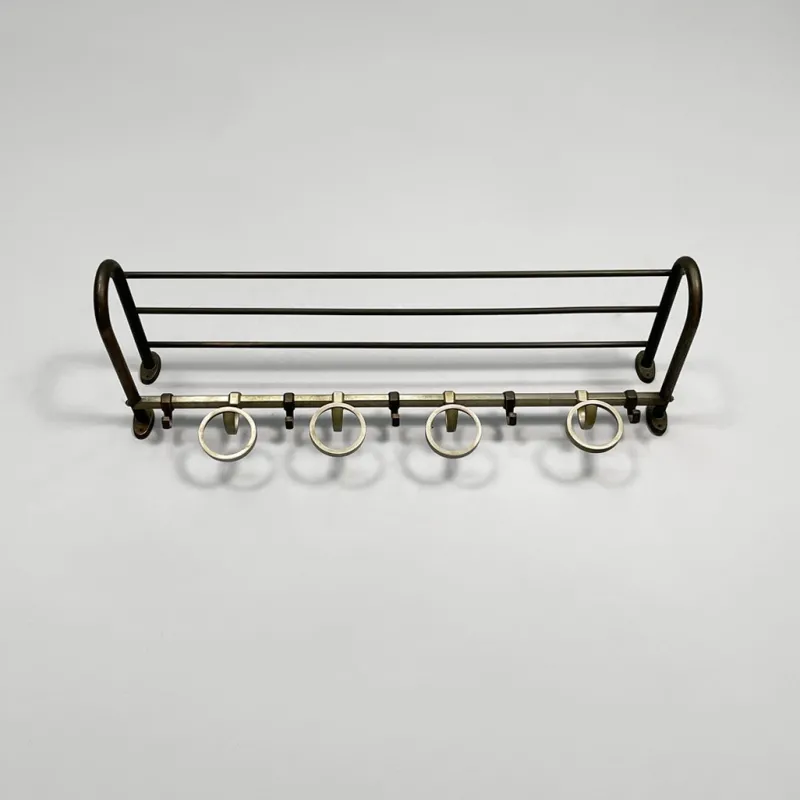 Online Pamono Italian Art Deco Metal Wall Coat Rack, 1930s