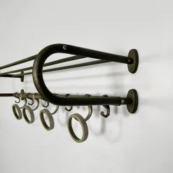 Online Pamono Italian Art Deco Metal Wall Coat Rack, 1930s