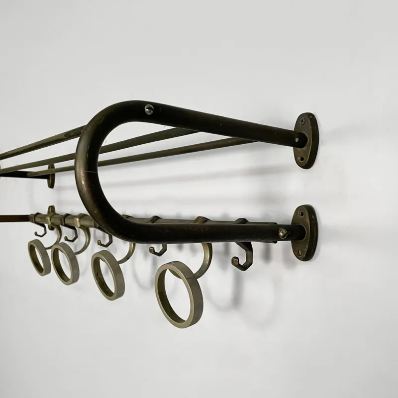 Online Pamono Italian Art Deco Metal Wall Coat Rack, 1930s