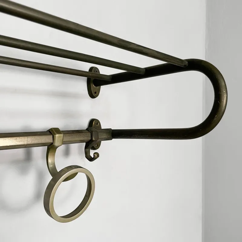 Online Pamono Italian Art Deco Metal Wall Coat Rack, 1930s