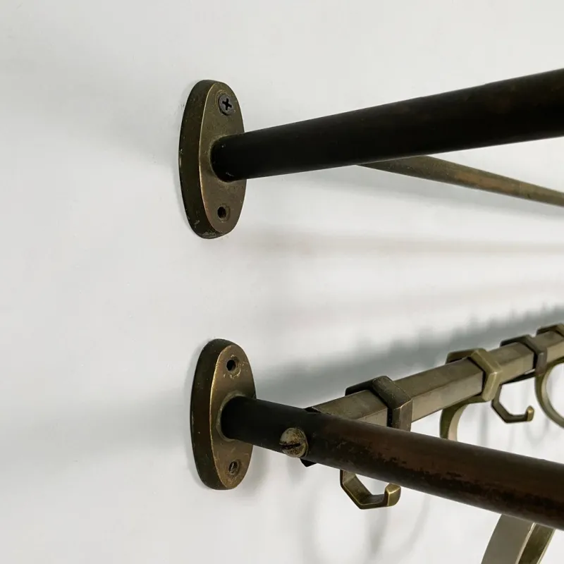 Online Pamono Italian Art Deco Metal Wall Coat Rack, 1930s