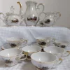 Pamono Italian Art Deco Tea Service Set in Porcelain, 1950s, Set of 19> Coffee & Tea Service