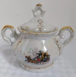 Pamono Italian Art Deco Tea Service Set in Porcelain, 1950s, Set of 19><noscript><img width=