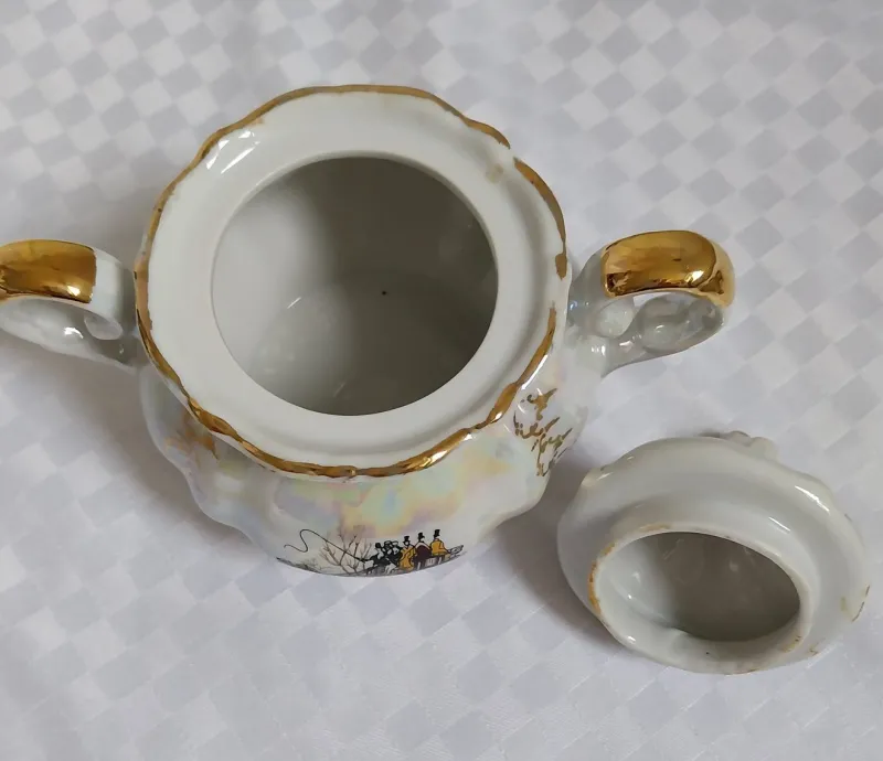 Pamono Italian Art Deco Tea Service Set in Porcelain, 1950s, Set of 19> Coffee & Tea Service