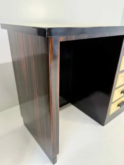 Clearance Pamono Italian Art Deco Twin Desks in Macassar and Parchment, 1940s, Set of 2