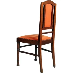 Pamono Italian Art Deco Walnut Chairs, 1930s, Set of 3><noscript><img width=