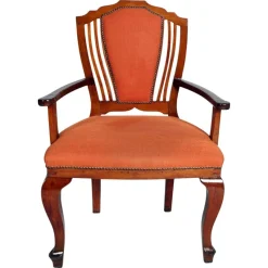 Pamono Italian Art Deco Walnut Chairs, 1930s, Set of 3><noscript><img width=