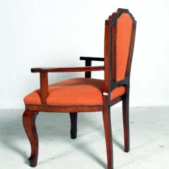 Pamono Italian Art Deco Walnut Chairs, 1930s, Set of 3><noscript><img width=