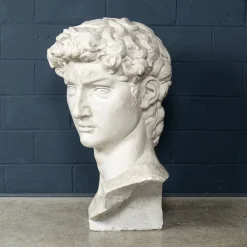 Pamono Italian Artist after Michelangelo, Head of David, 1990s, Plaster><noscript><img width=