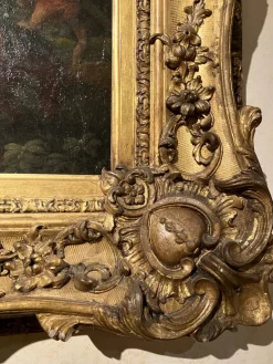 Pamono Italian Artist, Baroque Battle Scene, 1600s, Oil on Canvas, Framed><noscript><img width=