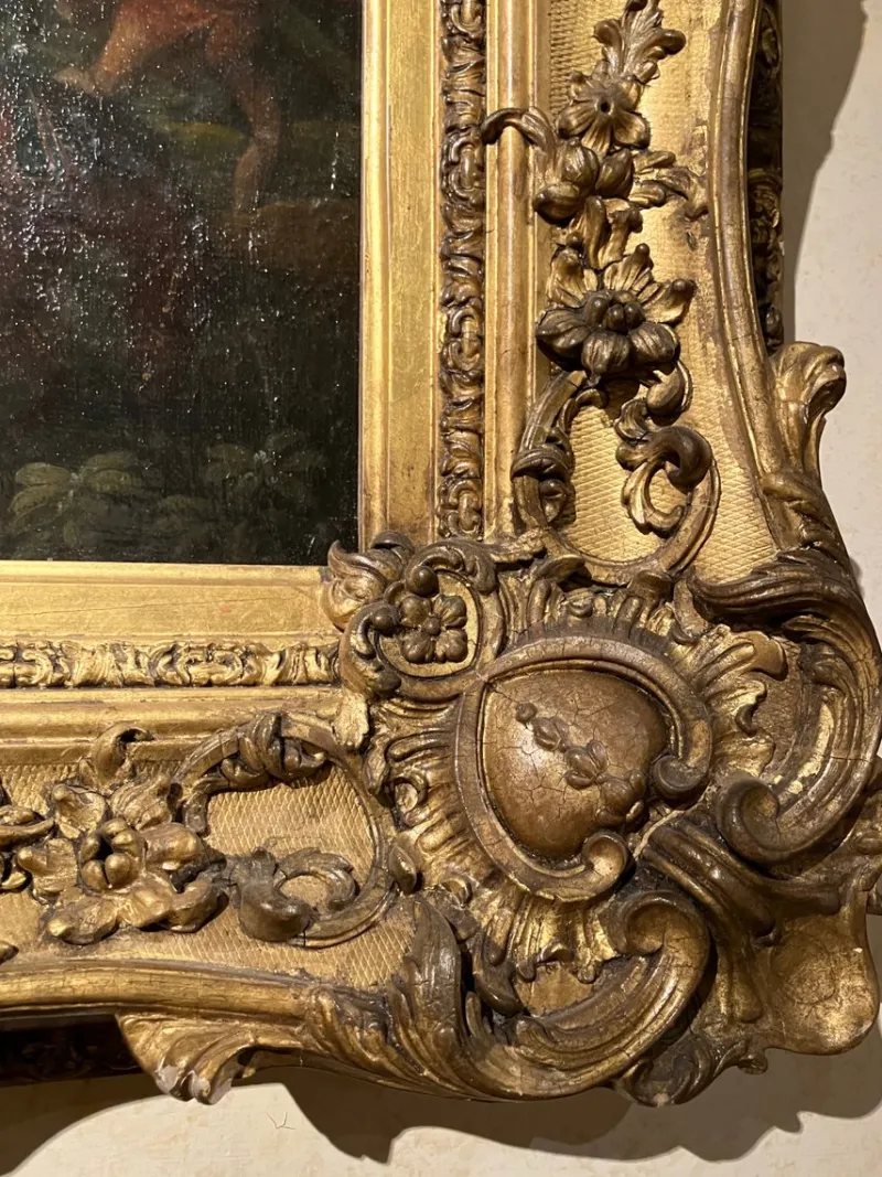 Pamono Italian Artist, Baroque Battle Scene, 1600s, Oil on Canvas, Framed> Old Masters