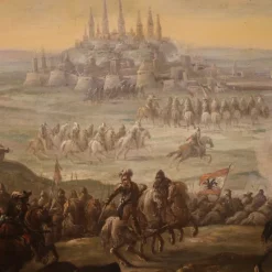 Discount Pamono Italian Artist, Battle Between Christians and Ottomans, 1720, Oil on Canvas, Framed