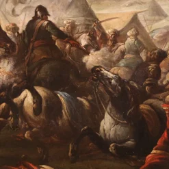 Discount Pamono Italian Artist, Battle Between Christians and Ottomans, 1720, Oil on Canvas, Framed