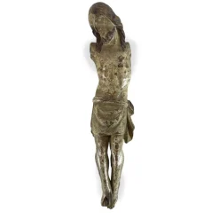 Pamono Italian Artist, Christ on the Cross, 1700s, Carved and Lacquered Pinus Cembra> Sculpture