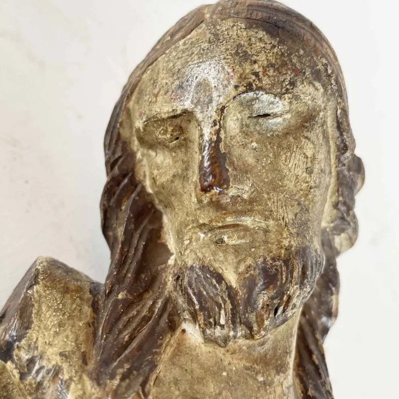 Pamono Italian Artist, Christ on the Cross, 1700s, Carved and Lacquered Pinus Cembra> Sculpture