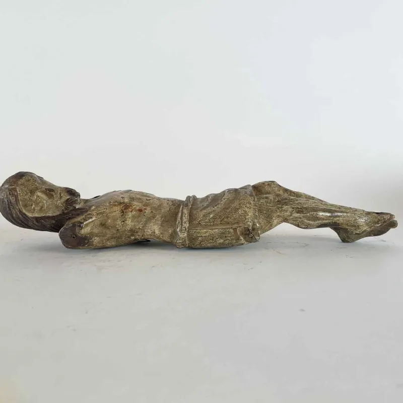 Pamono Italian Artist, Christ on the Cross, 1700s, Carved and Lacquered Pinus Cembra> Sculpture