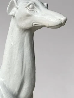 Outlet Pamono Italian Artist, Greyhound Sculpture, 1960, Ceramic