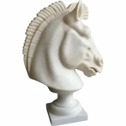 Pamono Italian Artist, Horse Head, Early 20th Century, Carrara Marble><noscript><img width=