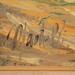 Pamono Italian Artist, Landscape, 1970s, Oil on Canvas, Framed><noscript><img width=
