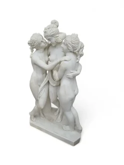 Discount Pamono Italian Artist, Large Hand-Carved Sculpture of the Three Graces, 1970, Carrara Marble